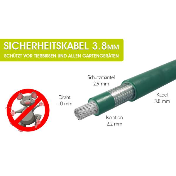 eXtreme Long Life Safety Begrenzungsdraht - mit Durchbissschutz - 3.8mm - 500m