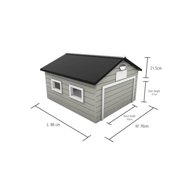 MyRobo Home Compact Mähroboter Garage mit mechanischem Garagentor